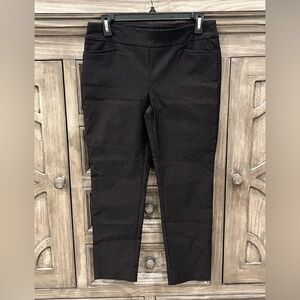 NWOT Women’s Petite CHICO’S Black/Bronze Shimmer Pull On Dress Pants (4P)